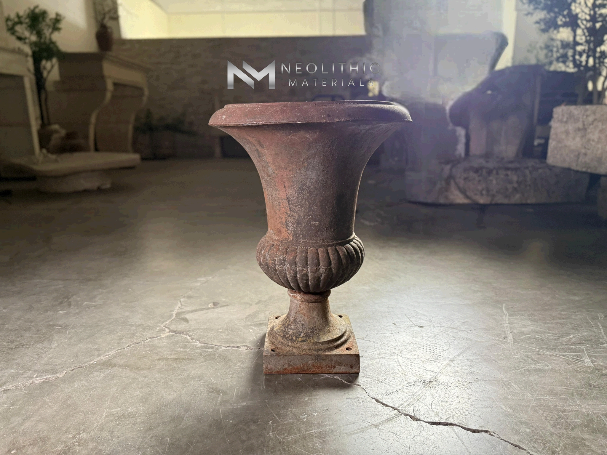 French Antique 19th Century Cast Iron Vase - Image 6